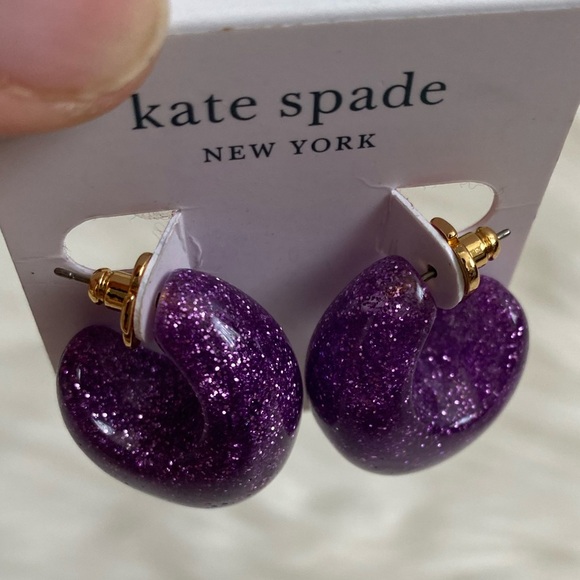 Kate Spade adore-ables glitter huggies, lilac/purple - Picture 2 of 3